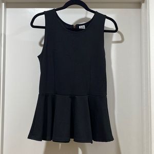 Black peplum top